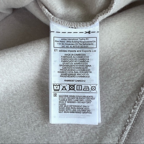 Adidas Originals 3 Stripe Logo Crop Sweatshirt Women’s XS Ice Purple NWT FLAW - Picture 10 of 12